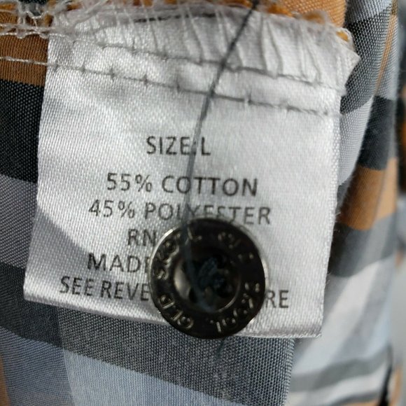 Old Skool Mens Short Sleeve Button Up Shirt Size Large - Picture 5 of 6